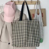千鳥格子トートバッグ レディース 大容量 | SUNSHINE CLOSET | 詳細画像10 