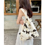 蝶モチーフトートバッグ大容量肩掛けバッグ | SUNSHINE CLOSET | 詳細画像6 