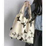 蝶モチーフトートバッグ大容量肩掛けバッグ | SUNSHINE CLOSET | 詳細画像8 