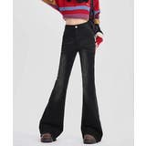 ベルボトムジーンズ レディース ヴィンテージ風ロングパンツ着やせ | SUNSHINE CLOSET | 詳細画像10 