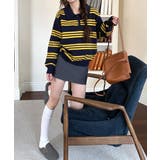 レトロ マルチボーダーポロニットレディース 長袖セーターゆったり大人カジュアル韓… | SUNSHINE CLOSET | 詳細画像13