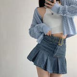 ミニデニムプリーツスカート ベルト付き | SUNSHINE CLOSET | 詳細画像9 