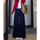 ワイドデニムパンツ 裏起毛 レディース冬 | SUNSHINE CLOSET | 詳細画像1