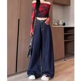 ワイドデニムパンツ 裏起毛 レディース冬 | SUNSHINE CLOSET | 詳細画像4