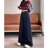 ワイドデニムパンツ 裏起毛 レディース冬 | SUNSHINE CLOSET | 詳細画像9