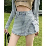 ラップスカート風デニムショートパンツ春夏 | SUNSHINE CLOSET | 詳細画像5 