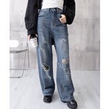 ダメージデニムパンツ ワイドレッグデニム | SUNSHINE CLOSET | 詳細画像15 