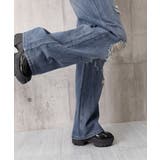 ダメージデニムパンツ ワイドレッグデニム | SUNSHINE CLOSET | 詳細画像19 