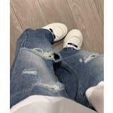 ダメージデニムパンツ ワイドレッグデニム | SUNSHINE CLOSET | 詳細画像8 