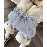裏起毛デニムパンツウエスト調節ボタン付き | SUNSHINE CLOSET | 詳細画像1