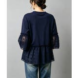 レディース 上品フレアトップス 体型カバーペプラムプルオーバー | SUNSHINE CLOSET | 詳細画像5