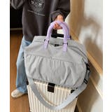 2WAYショルダートラベルバッグレディース配色チェック柄 一泊二泊ユニセックス旅… | SUNSHINE CLOSET | 詳細画像14