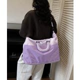 2WAYショルダートラベルバッグレディース配色チェック柄 一泊二泊ユニセックス旅… | SUNSHINE CLOSET | 詳細画像20