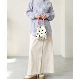 小さめハンドバッグ 大人可愛いバケツバッグ 水玉柄ニットトート | SUNSHINE CLOSET | 詳細画像15 