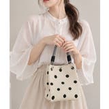 小さめハンドバッグ 大人可愛いバケツバッグ 水玉柄ニットトート | SUNSHINE CLOSET | 詳細画像7 