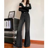 レトロ フレアデニムパンツ ローエッジ | SUNSHINE CLOSET | 詳細画像14 