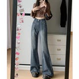 レトロ フレアデニムパンツ ローエッジ | SUNSHINE CLOSET | 詳細画像8 