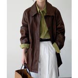 エコレザーロングジャケット韓国風アウター | SUNSHINE CLOSET | 詳細画像2