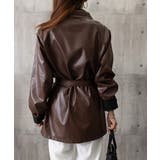 エコレザーロングジャケット韓国風アウター | SUNSHINE CLOSET | 詳細画像25