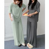 パジャマ上下セット 夏パジャマ冷感タッチ とろみ素材リラックスウェア | SUNSHINE CLOSET | 詳細画像7 