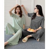 パジャマ上下セット 夏パジャマ冷感タッチ とろみ素材リラックスウェア | SUNSHINE CLOSET | 詳細画像9 