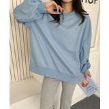 ゆったりクルーネック長袖ワッフルトップスビッグシルエット無地レディース韓国風カジ… | SUNSHINE CLOSET | 詳細画像19 