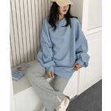 ゆったりクルーネック長袖ワッフルトップスビッグシルエット無地レディース韓国風カジ… | SUNSHINE CLOSET | 詳細画像21 
