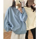 ゆったりクルーネック長袖ワッフルトップスビッグシルエット無地レディース韓国風カジ… | SUNSHINE CLOSET | 詳細画像22 