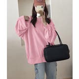 ゆったりクルーネック長袖ワッフルトップスビッグシルエット無地レディース韓国風カジ… | SUNSHINE CLOSET | 詳細画像27 