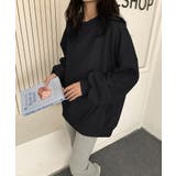ゆったりクルーネック長袖ワッフルトップスビッグシルエット無地レディース韓国風カジ… | SUNSHINE CLOSET | 詳細画像7 
