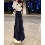 レトロデニムスカート ハイウエスト 韓国 | SUNSHINE CLOSET | 詳細画像10 