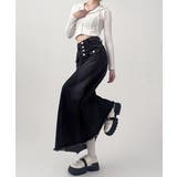 レトロデニムスカート ハイウエスト 韓国 | SUNSHINE CLOSET | 詳細画像4 