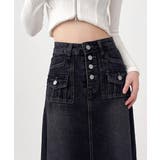 レトロデニムスカート ハイウエスト 韓国 | SUNSHINE CLOSET | 詳細画像6 