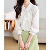 リボンタイブラウス レディース長袖シャツ | SUNSHINE CLOSET | 詳細画像1 