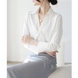 ツイストブラウス長袖ブラウスVネック上品 | SUNSHINE CLOSET | 詳細画像4 