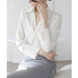 ツイストブラウス長袖ブラウスVネック上品 | SUNSHINE CLOSET | 詳細画像5 