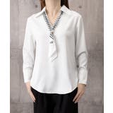 ボウタイブラウスレディース フェミニンVネックブラウス オフィスカジュアル | SUNSHINE CLOSET | 詳細画像16 