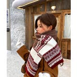 北欧風ジャガードロングマフラー秋冬レディース首元防寒ショール 大人可愛いボリュー… | SUNSHINE CLOSET | 詳細画像10