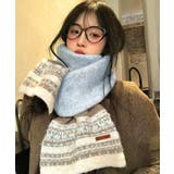 北欧風ジャガードロングマフラー秋冬レディース首元防寒ショール 大人可愛いボリュー… | SUNSHINE CLOSET | 詳細画像16