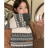 北欧風ジャガードロングマフラー秋冬レディース首元防寒ショール 大人可愛いボリュー… | SUNSHINE CLOSET | 詳細画像3