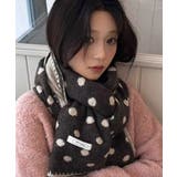 大人可愛い水玉模様ストール 防寒あったかマフラー レディース首巻き冬小物 | SUNSHINE CLOSET | 詳細画像9