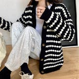 配色ボーダー柄ニットカーディガンVネック | SUNSHINE CLOSET | 詳細画像10
