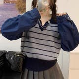 ポロカラーニットセーター ボーダー 秋冬 | SUNSHINE CLOSET | 詳細画像9