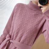 ケーブル編みニットワンピース 韓国 秋冬 | SUNSHINE CLOSET | 詳細画像13 