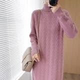 ケーブル編みニットワンピース 韓国 秋冬 | SUNSHINE CLOSET | 詳細画像14 
