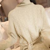 ケーブル編みニットワンピース 韓国 秋冬 | SUNSHINE CLOSET | 詳細画像5 