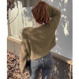 クロップド丈シャギーニット Vネック長袖 | SUNSHINE CLOSET | 詳細画像15