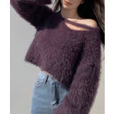 クロップド丈シャギーニット Vネック長袖 | SUNSHINE CLOSET | 詳細画像18