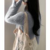 クロップド丈シャギーニット Vネック長袖 | SUNSHINE CLOSET | 詳細画像9