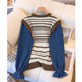 ドッキングニット ボーダーニットトップス | SUNSHINE CLOSET | 詳細画像13